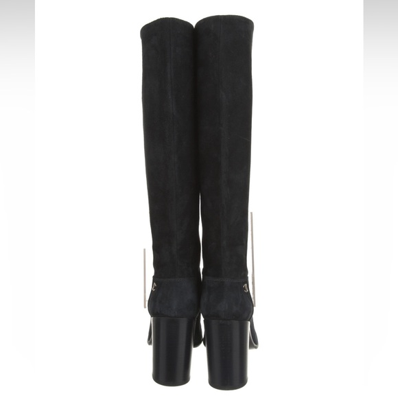 CHANEL-Interlocking CC Logo Suede Riding Boots - Picture 5 of 5